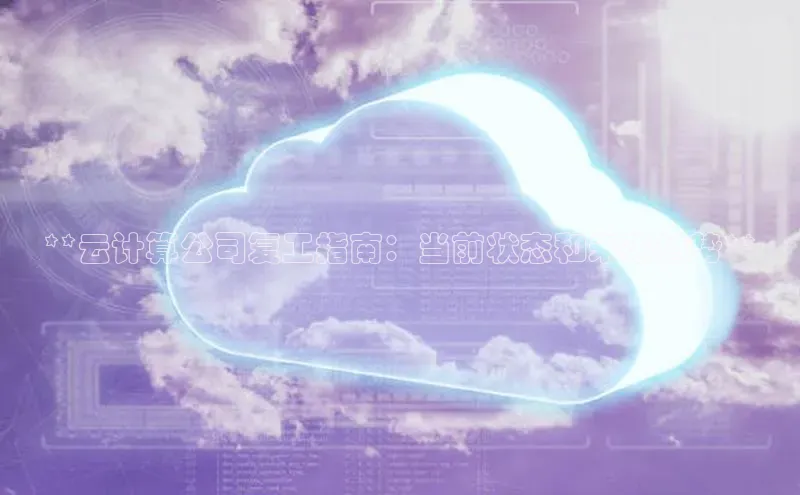 杏鑫平台开户宇信科技**云计算公司复工指南：当前状态和未来趋势**