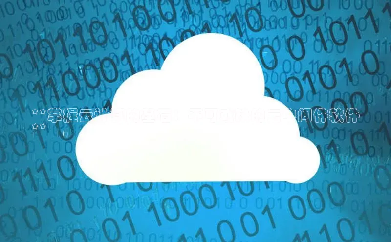 杏鑫是正规彩票平台吗小红书**掌握云计算的基石：不可或缺的云中间件软件
**